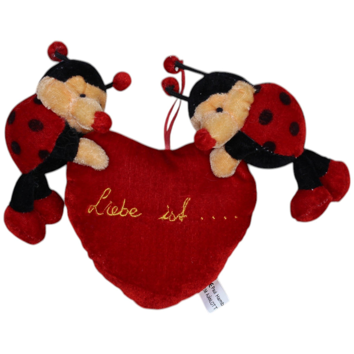 123000011775 Paul Hamburg Marienkäfer Pärchen mit Herz "Liebe ist..." Kuscheltier Kumpel Leo Gebraucht Insekt