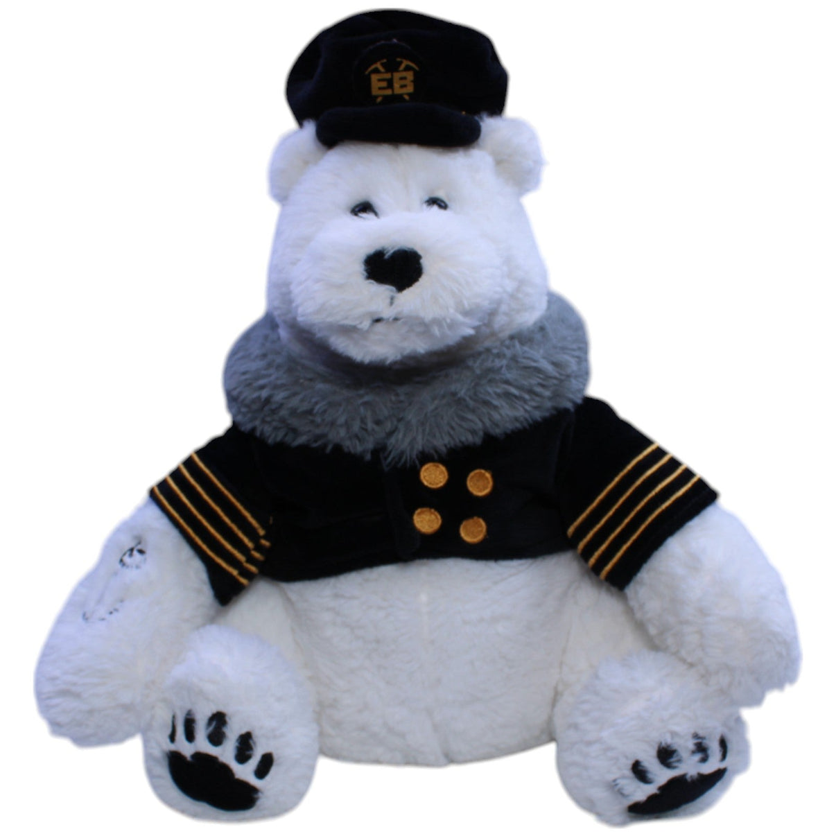 123000012725 Eisbrecher Eisbär "Nordbärt" in Uniform & Mütze Kuscheltier Kumpel Leo Gebraucht