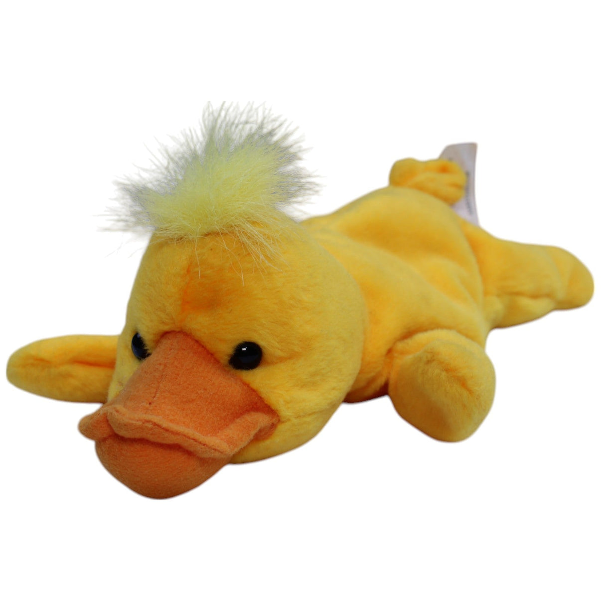 123000012993 L. Dake Lustige gelbe Ente, liegend Kuscheltier Kumpel Leo Gebraucht