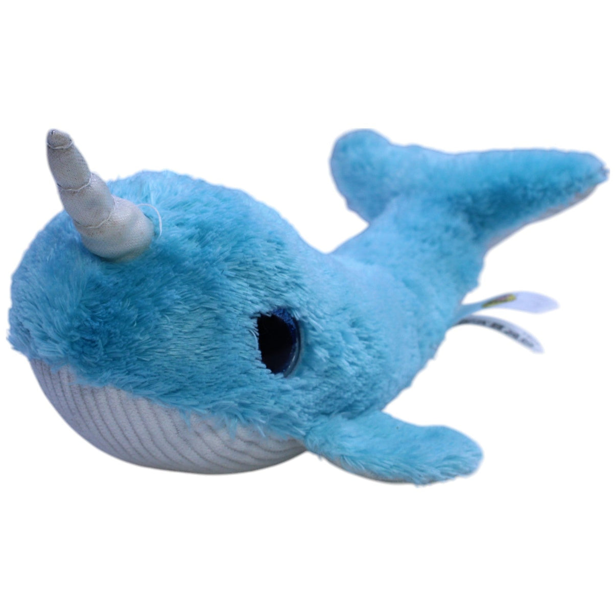 123000013525 Bauer Narwal mit Glitzeraugen, blau Kuscheltier Kumpel Leo Gebraucht
