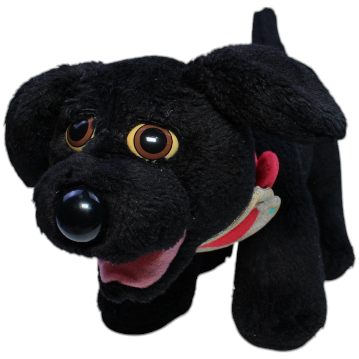 123000013536 Hasbro Süßer Hund, schwarz Kuscheltier Kumpel Leo Gebraucht Vintage