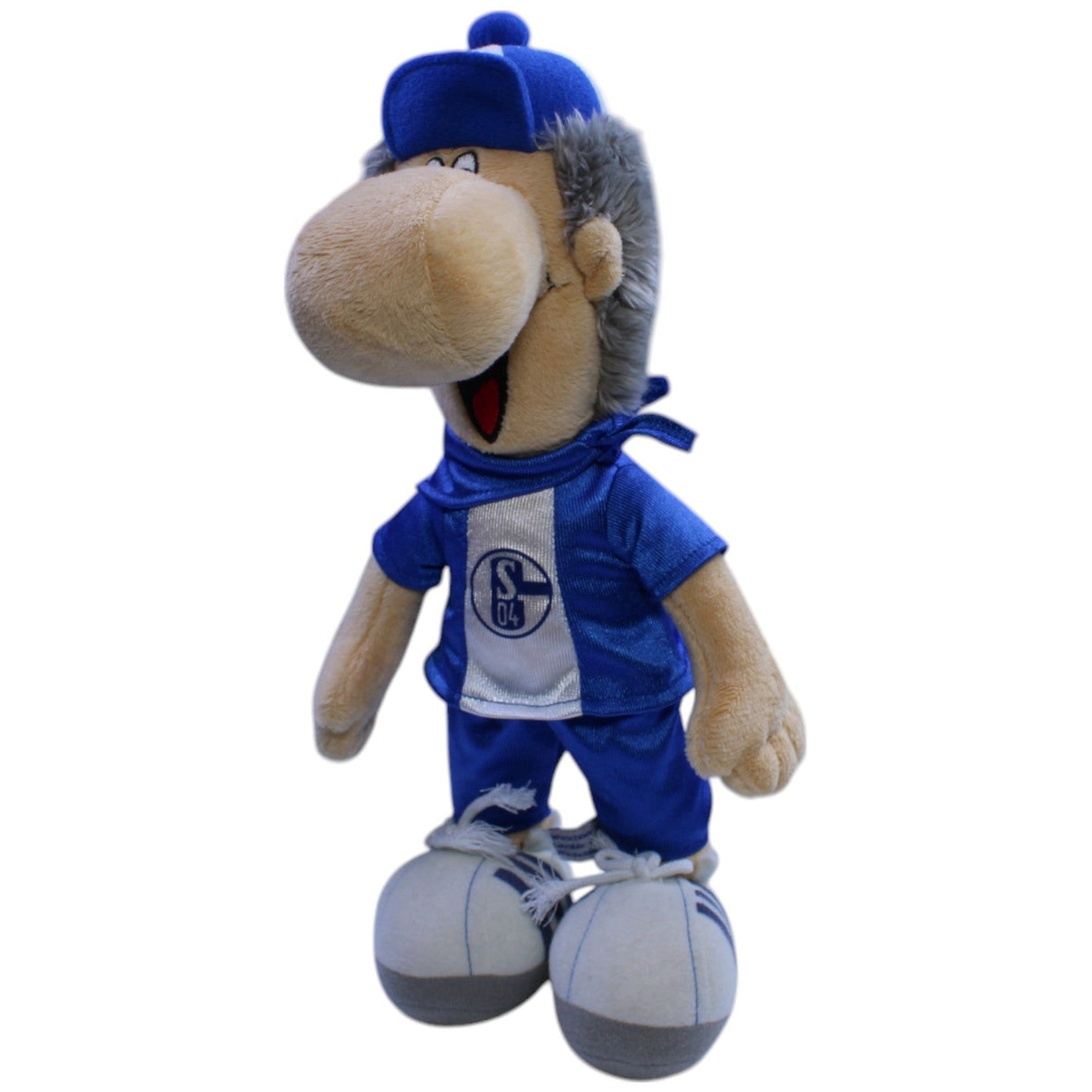 123000013616 Heunec FC Schalke 04 Maskottchen, Erwin Plüschfigur Kumpel Leo Gebraucht Vintage