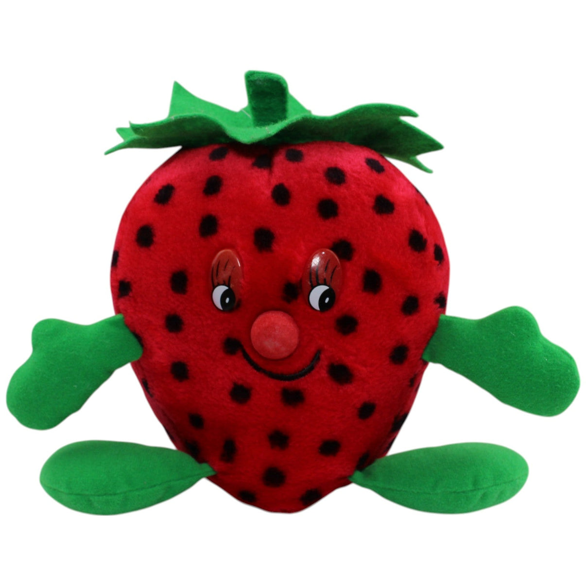 123000013845 Plüco Erdbeere Plüschfigur Kumpel Leo _Vintage_ Gebraucht Vintage