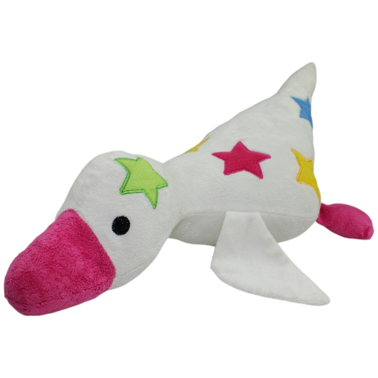 123000013871 NKD XL Ente mit bunten Sternen, liegend Kuscheltier Kumpel Leo Gebraucht