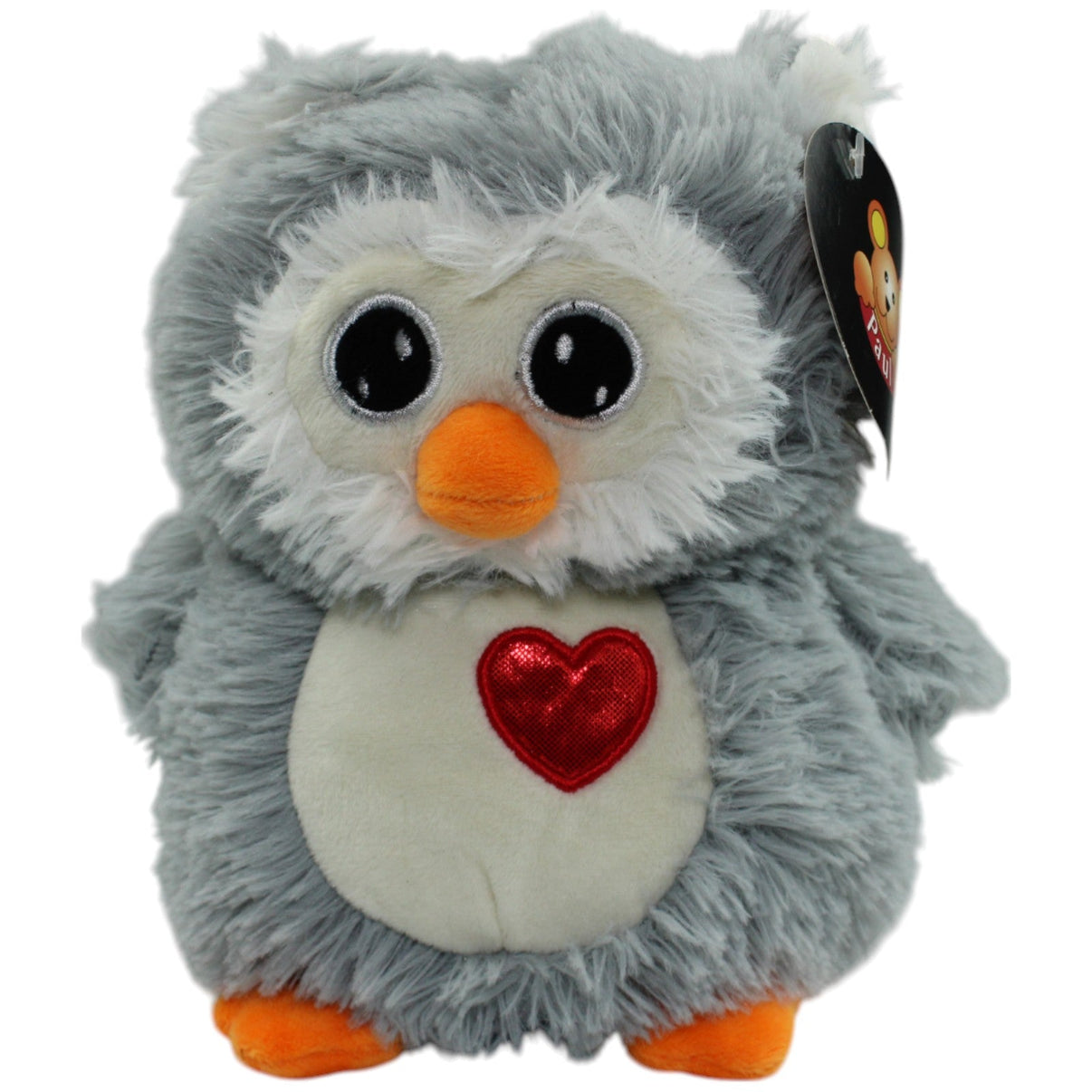 123000014057 Paul Import Graue Eule mit Herz Kuscheltier Kumpel Leo neu
