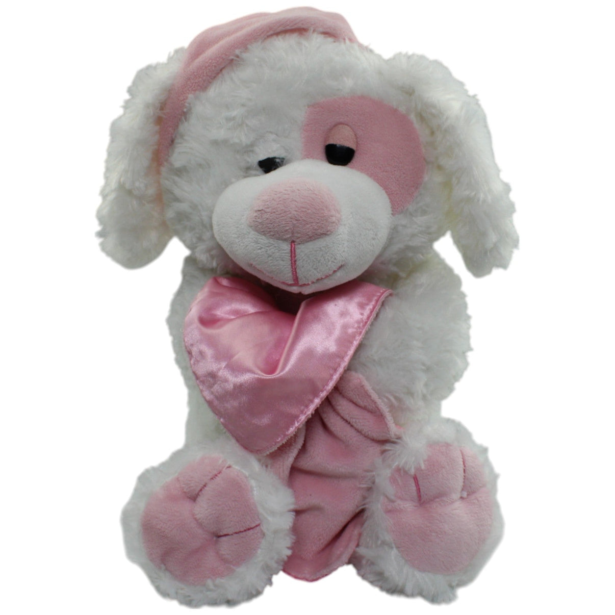 123000014135 Unbekannt Süßer Hund mit rosa Schmusetuch, groß Kuscheltier Kumpel Leo Gebraucht Hund