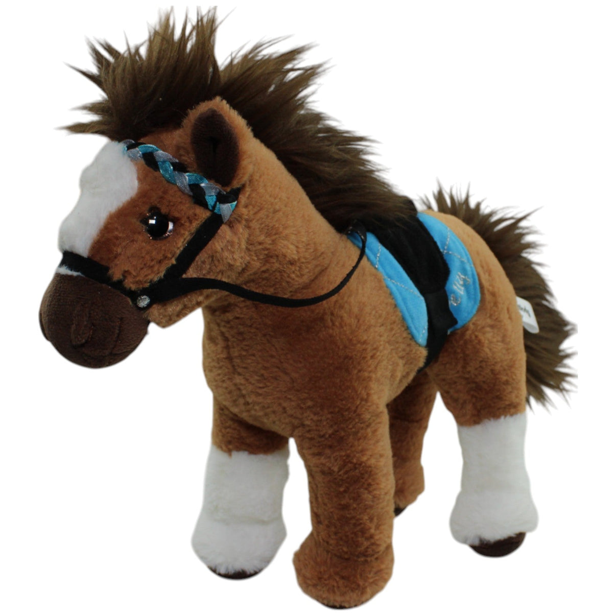 123000014142 Depesche Pelly von Miss Melody, braunes Pferd mit Sattel & Zaumzeug Kuscheltier Kumpel Leo Gebraucht