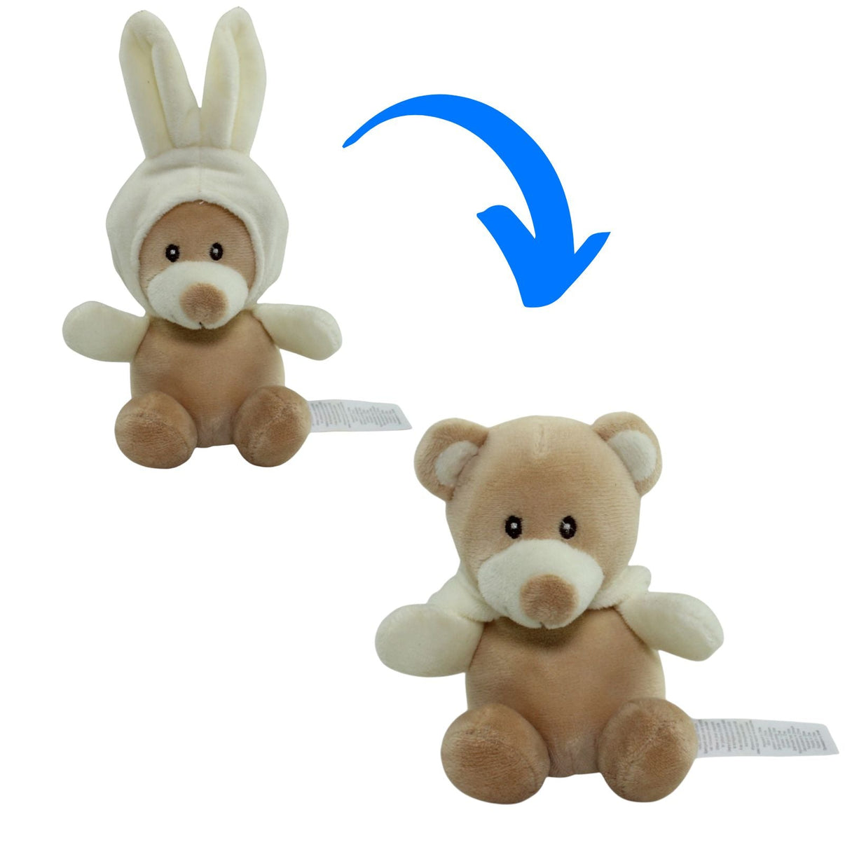 123000014146 Ergee (KiK) Süßer Bär mit Hasenmütze Kuscheltier Kumpel Leo KiK