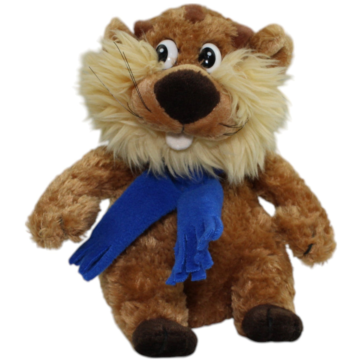 123000014154 Kuschelwuschel Kleiner Biber mit Bart & blauem Schal Kuscheltier Kumpel Leo Gebraucht