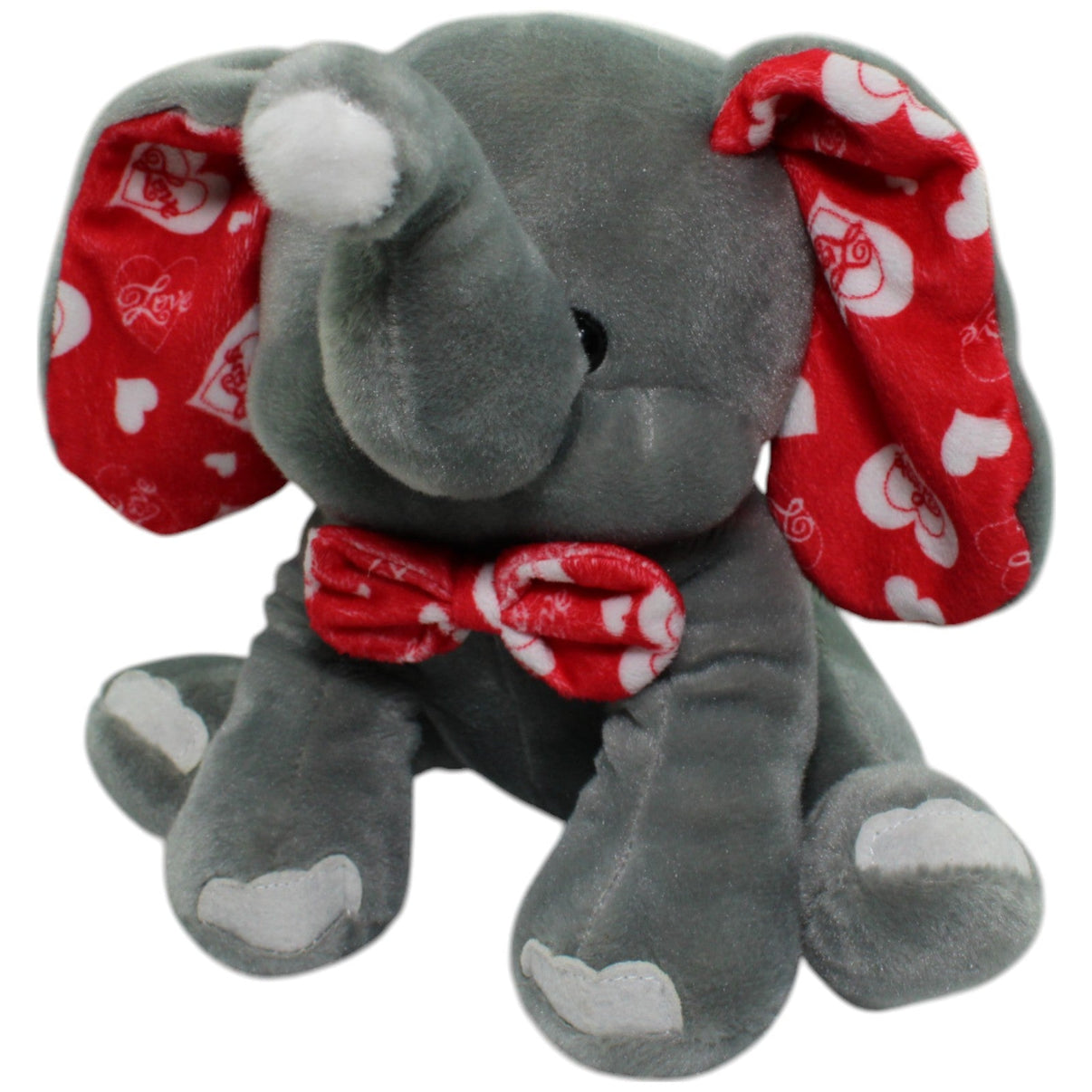 123000014168 Rasehorn Sitzender Elefant mit Fliege & roten Ohren "Love" Kuscheltier Kumpel Leo Gebraucht