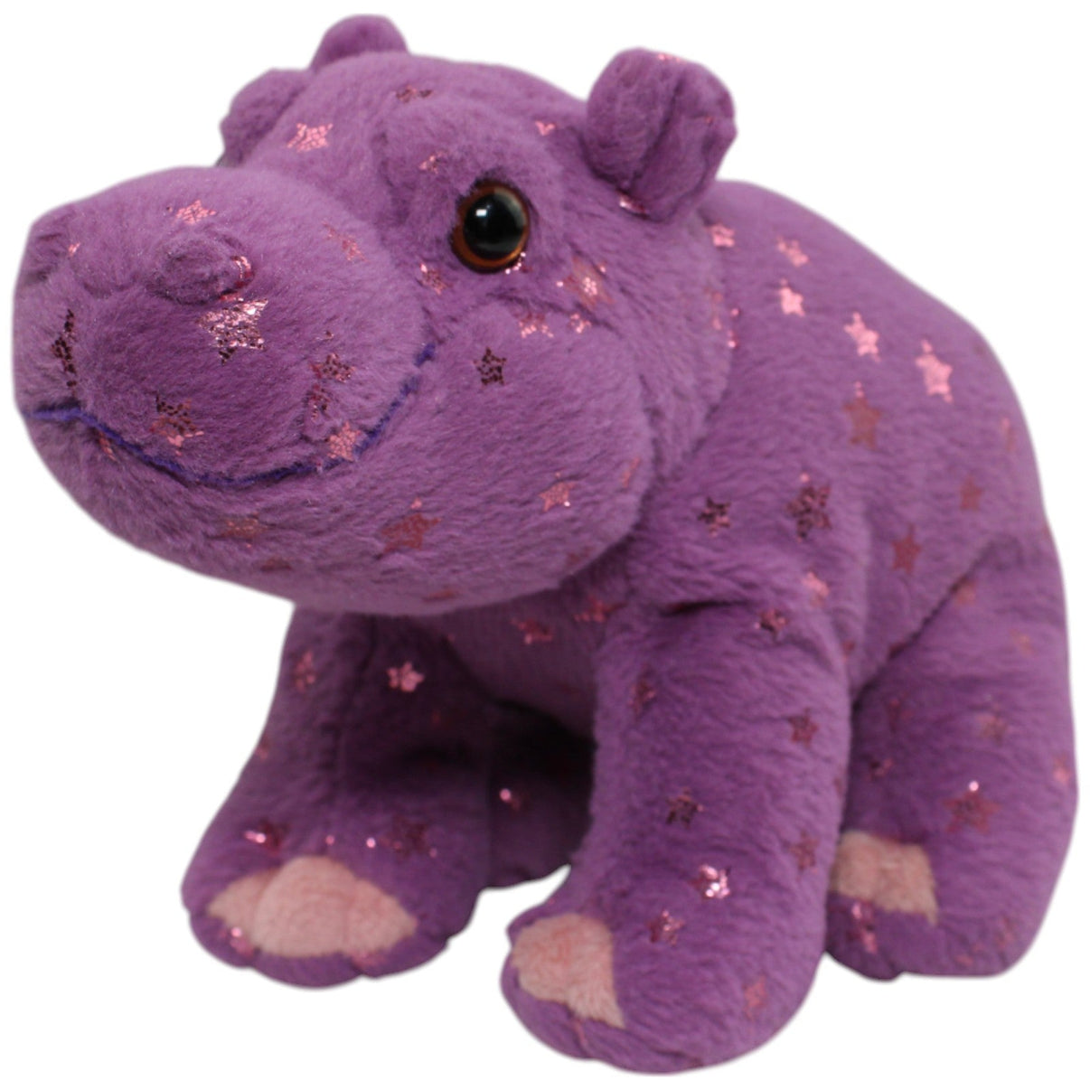 123000014172 Unbekannt Lila Nilpferd mit Sternen Kuscheltier Kumpel Leo Gebraucht