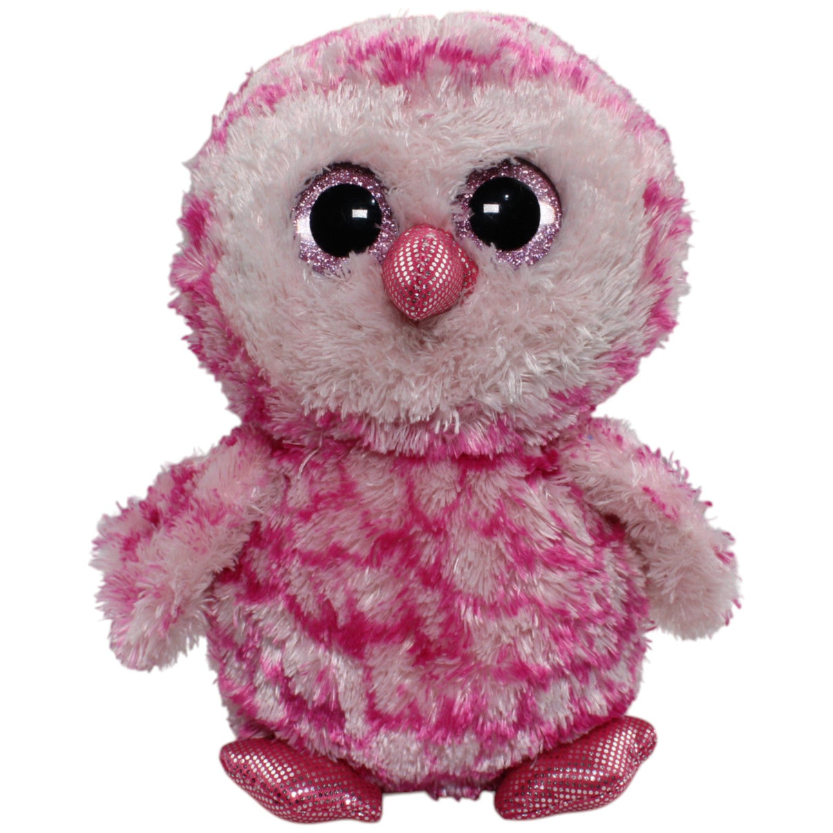 123000014182 Tobia's Promotion Eule mit Glitzerschnabel, pink - weiß Kuscheltier Kumpel Leo Gebraucht