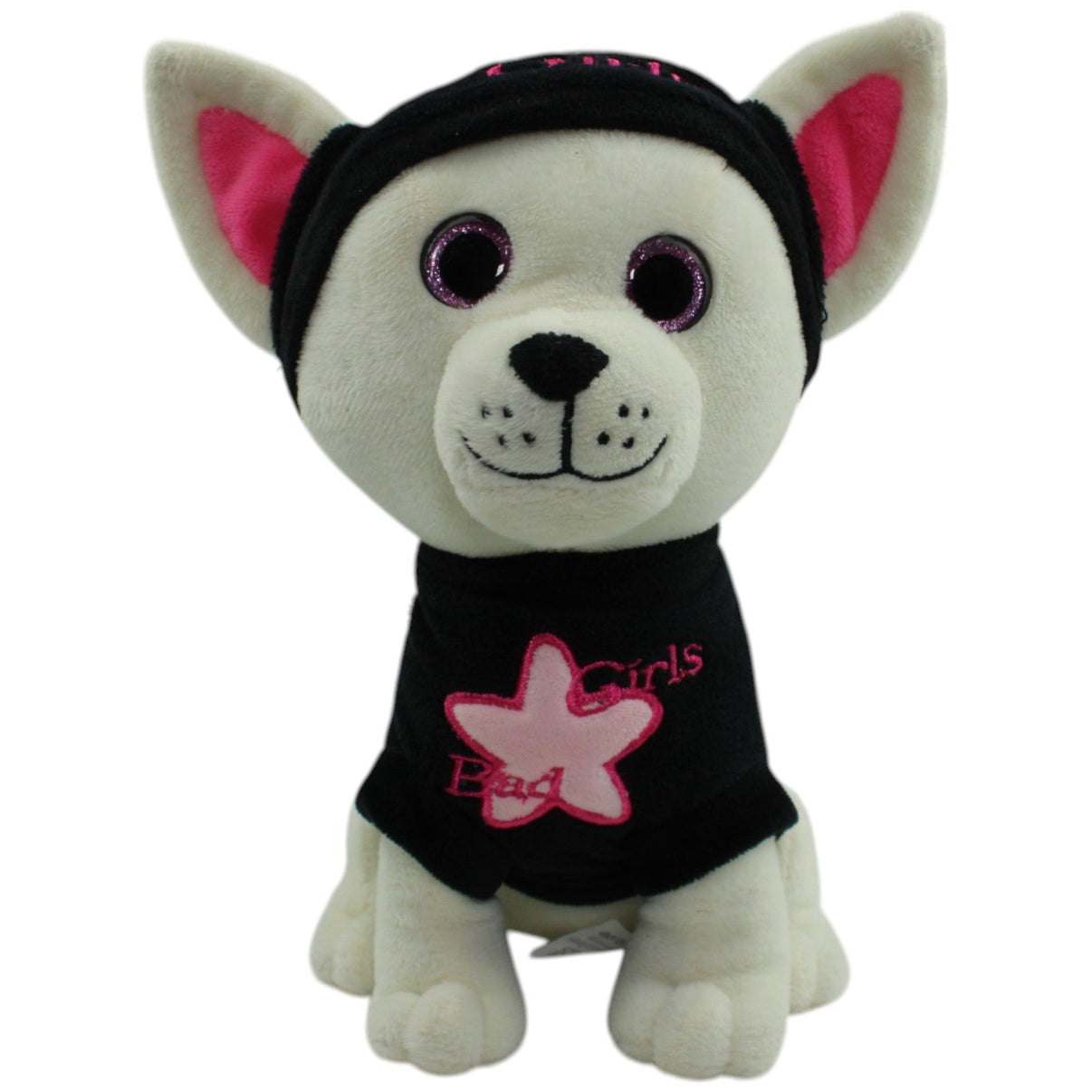 123000014186 Krüger & Gregoriades Chihuahua mit "Bad Girls" Kleidung Kuscheltier Kumpel Leo Gebraucht