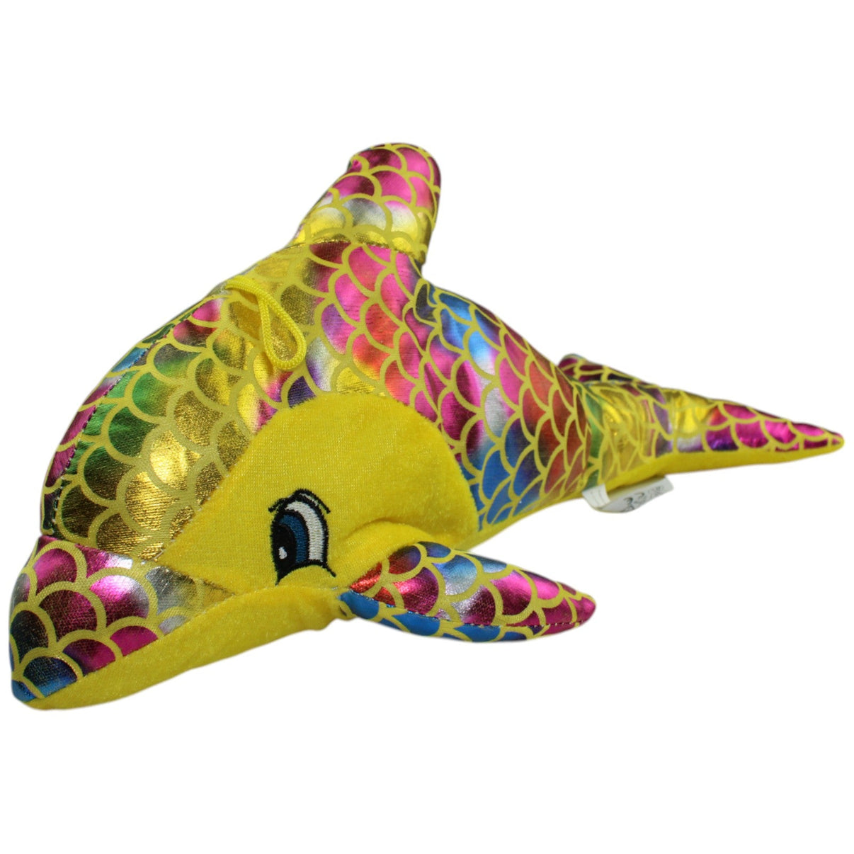 123000014211 B&G International Gelber Glitzer Delfin, groß Kuscheltier Kumpel Leo Gebraucht