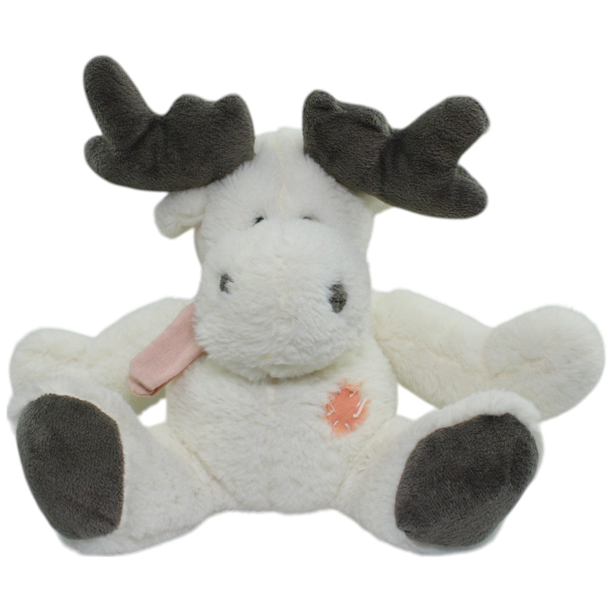 123000014218 TFC 51 Süßer weißer Elch, sitzend Kuscheltier Kumpel Leo Gebraucht
