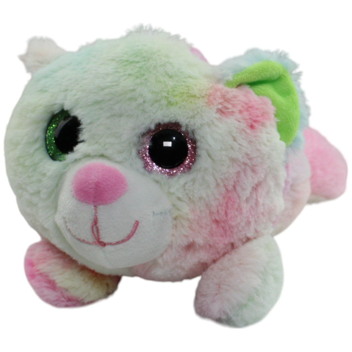 123000014220 Sunkid Süßer bunter Bär, liegend Kuscheltier Kumpel Leo Gebraucht Teddy Teddybär