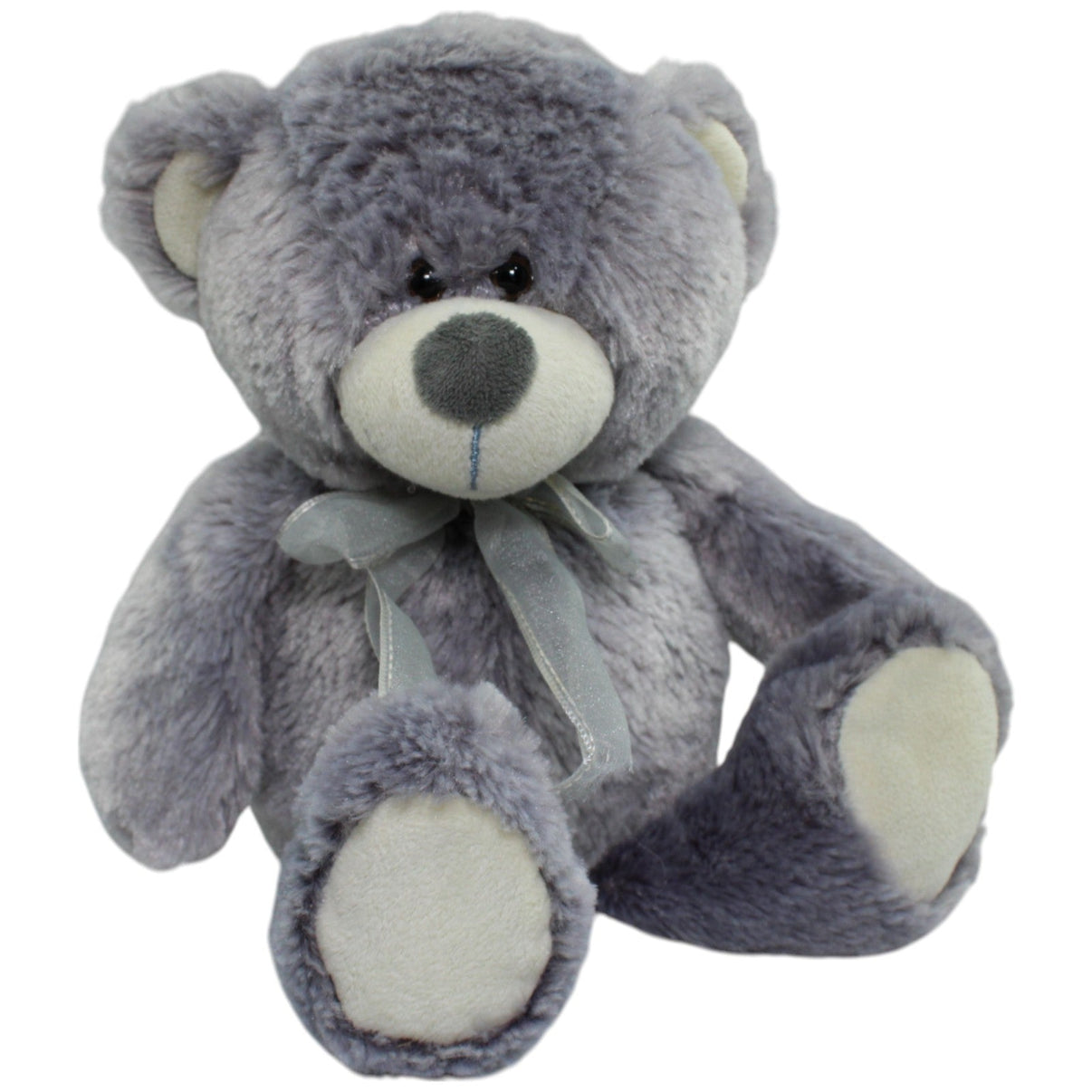 123000014241 Heunec Schlenker Teddy mit Schleife, grau Kuscheltier Kumpel Leo Gebraucht Teddy Teddybär