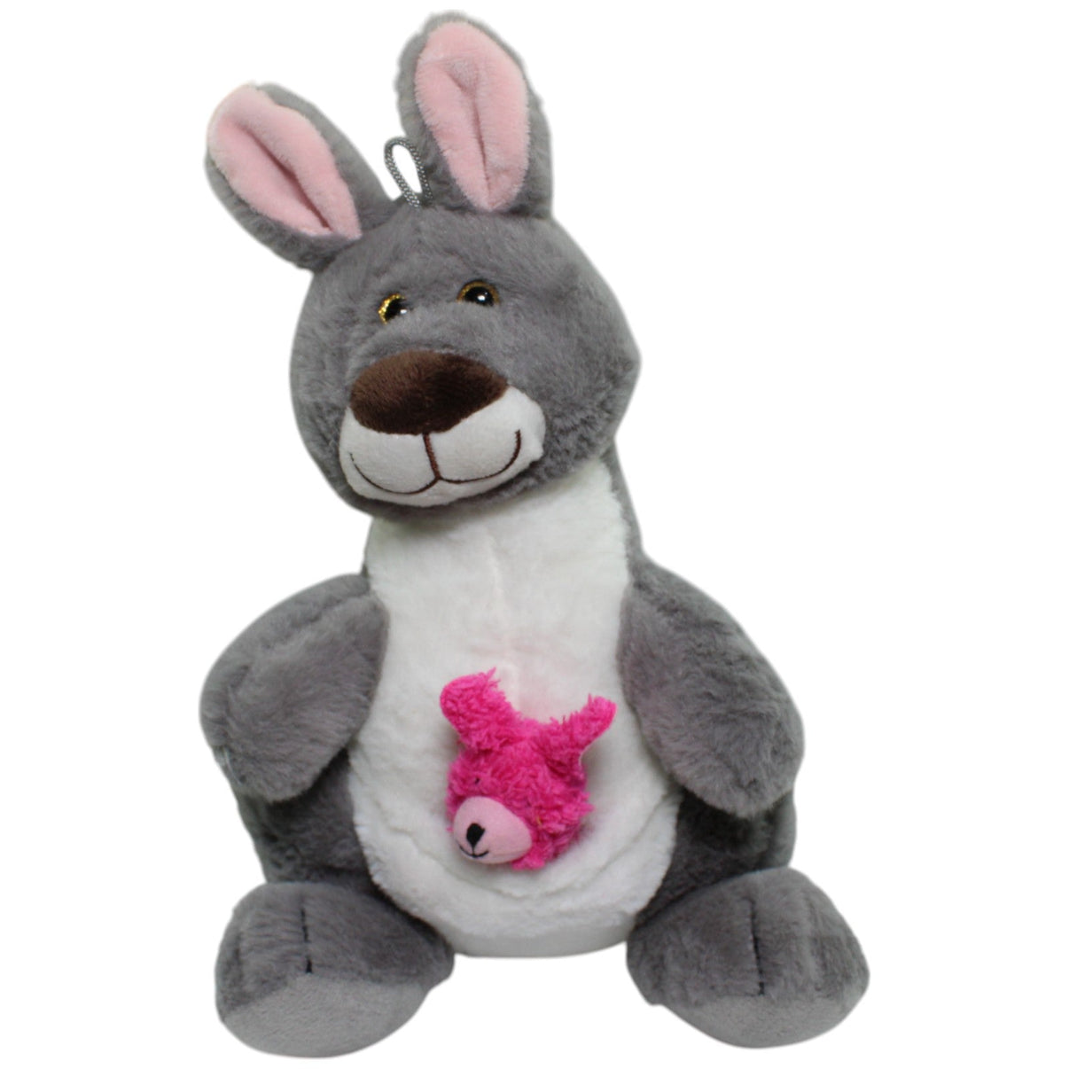 123000014286 Blip Toys Graues Känguru mit pinkem Baby Kuscheltier Kumpel Leo Gebraucht