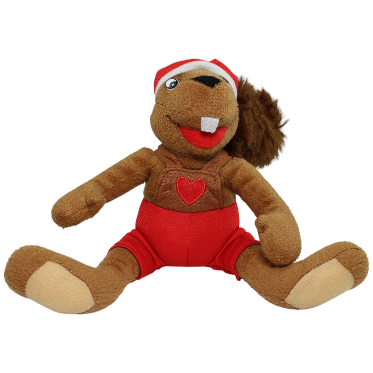 123000014305 hermey Weihnachtliches Eichhörnchen mit Zipfelmütze, sitzend Kuscheltier Kumpel Leo Gebraucht