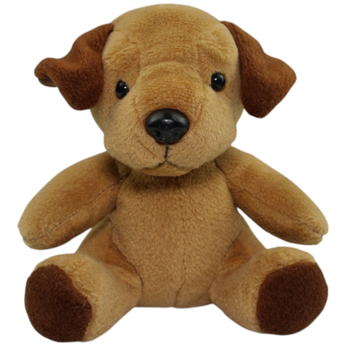 123000014314 P+M Logistik Kleiner brauner Hund, sitzend Kuscheltier Kumpel Leo Gebraucht