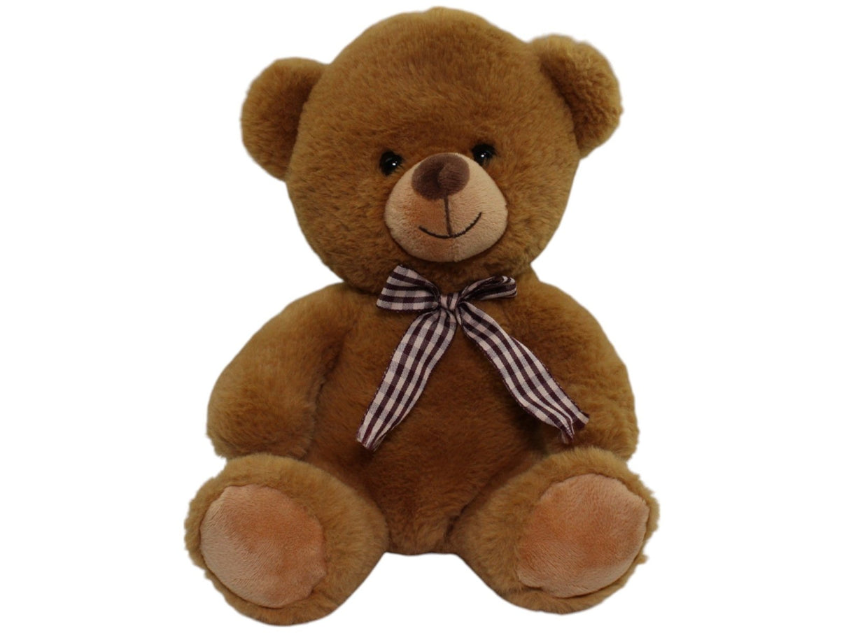 123000014336 Sunkid Süßer weicher Teddybär mit karierter Schleife Kuscheltier Kumpel Leo Gebraucht Teddy Teddybär