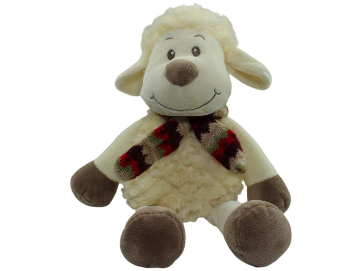 123000014337 Brauns - Heitmann Süßes XL Schaf mit Schal Kuscheltier Kumpel Leo Gebraucht Lamm Ostern