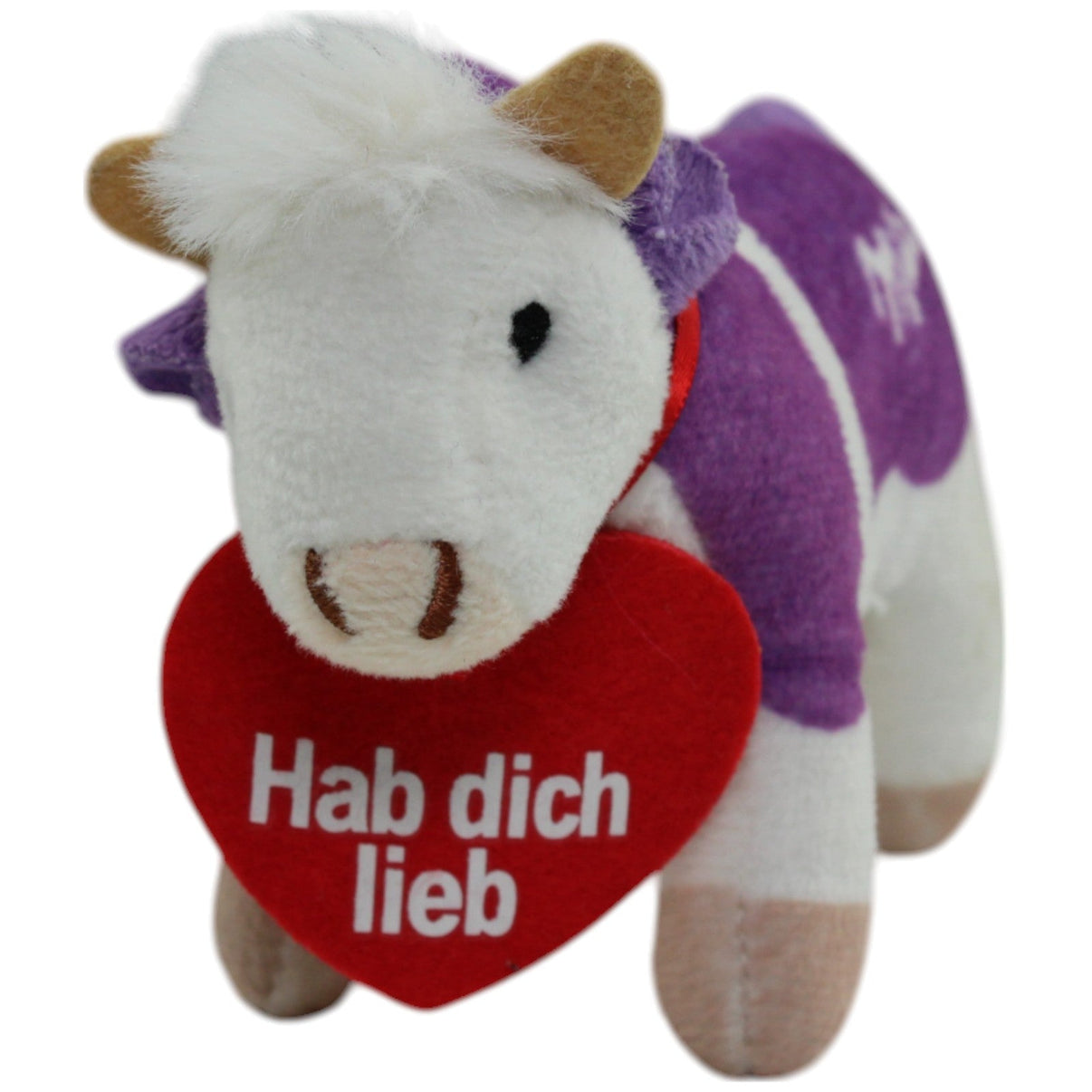 123000014361 Mondelez Milka, Plüsch - Kuh mit Herz "Hab dich lieb" Kuscheltier Kumpel Leo Gebraucht
