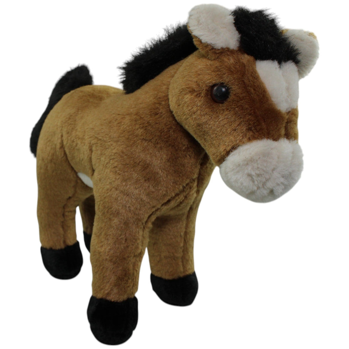 123000014409 Kuschelwuschel Pferd braun - weiß, stehend Kuscheltier Kumpel Leo Gebraucht