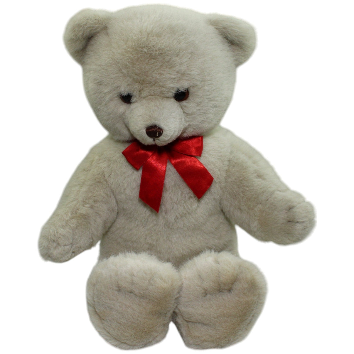 123000014414 Bauer XL Teddybär mit roter Schleife Kuscheltier Kumpel Leo Gebraucht Teddy Teddybär