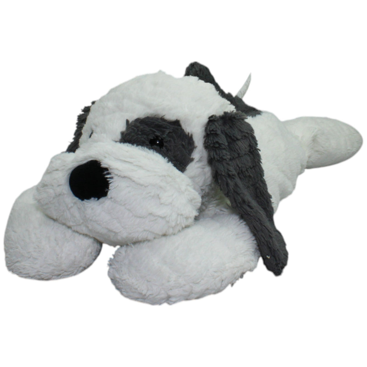 123000014438 Kaufhof Trading GmbH Liegender XXL Hund, weiß - grau Kuscheltier Kumpel Leo Gebraucht Hund