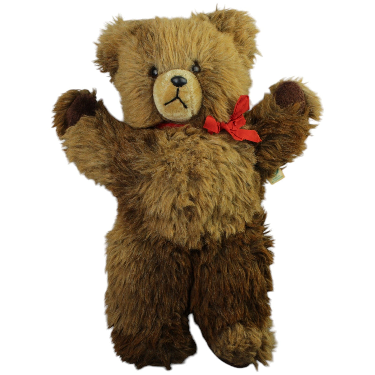 123000014886 Teddy - Hermann Schöner Teddybär mit roter Schleife Kuscheltier Kumpel Leo _Vintage_ Gebraucht Vintage