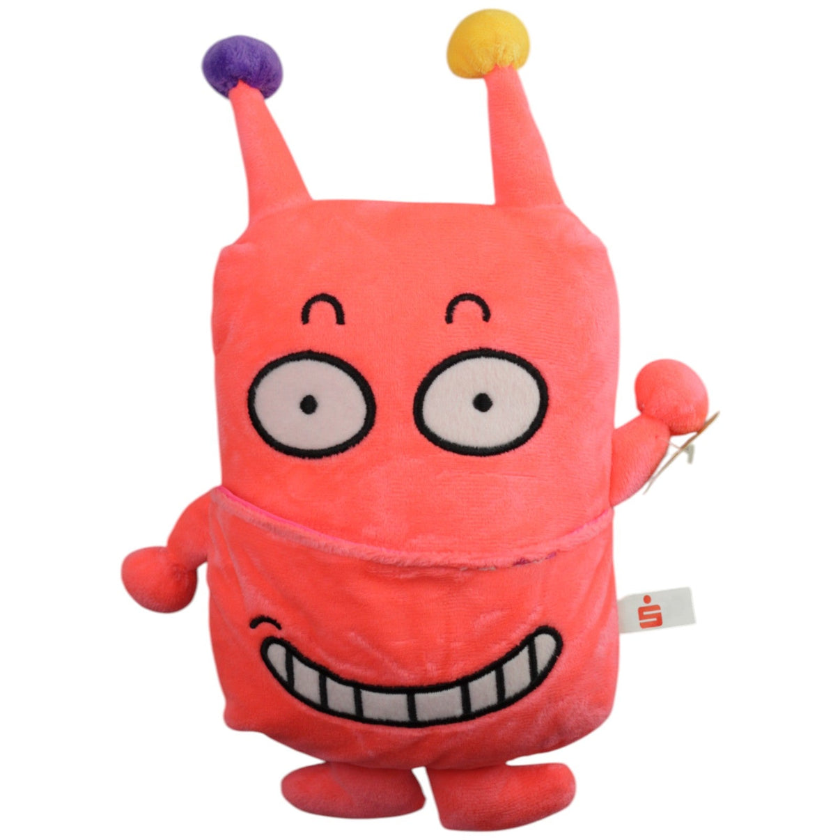 123000015013 MAINES Import & Export Sparkasse, rosa lachendes Monster Kuscheltier Kumpel Leo Gebraucht