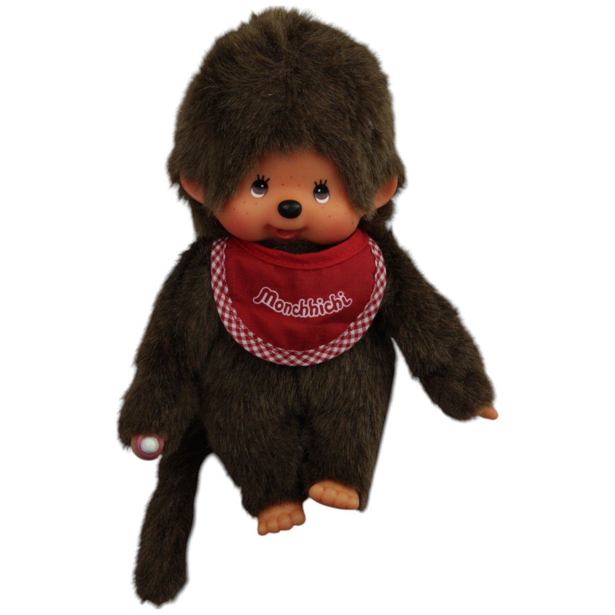 123000015347 Sekiguchi Monchhichi, Junge mit rotem Latz Kuscheltier Kumpel Leo Affe Gebraucht