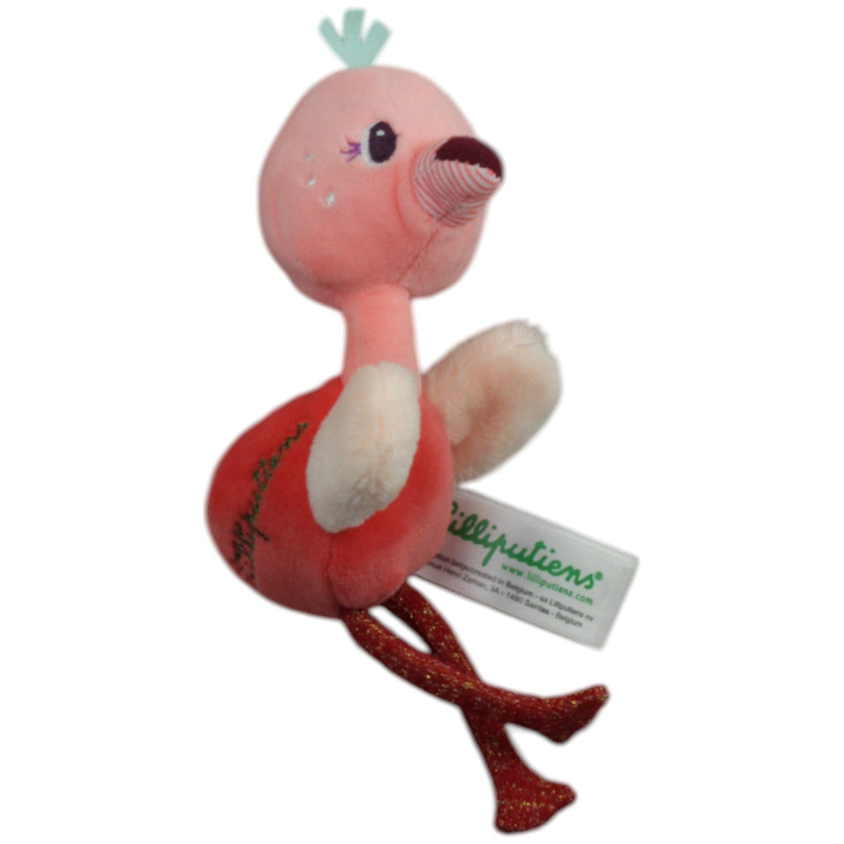 123000015613 Lilliputiens Mini Flamingo Kuscheltier Kumpel Leo Gebraucht