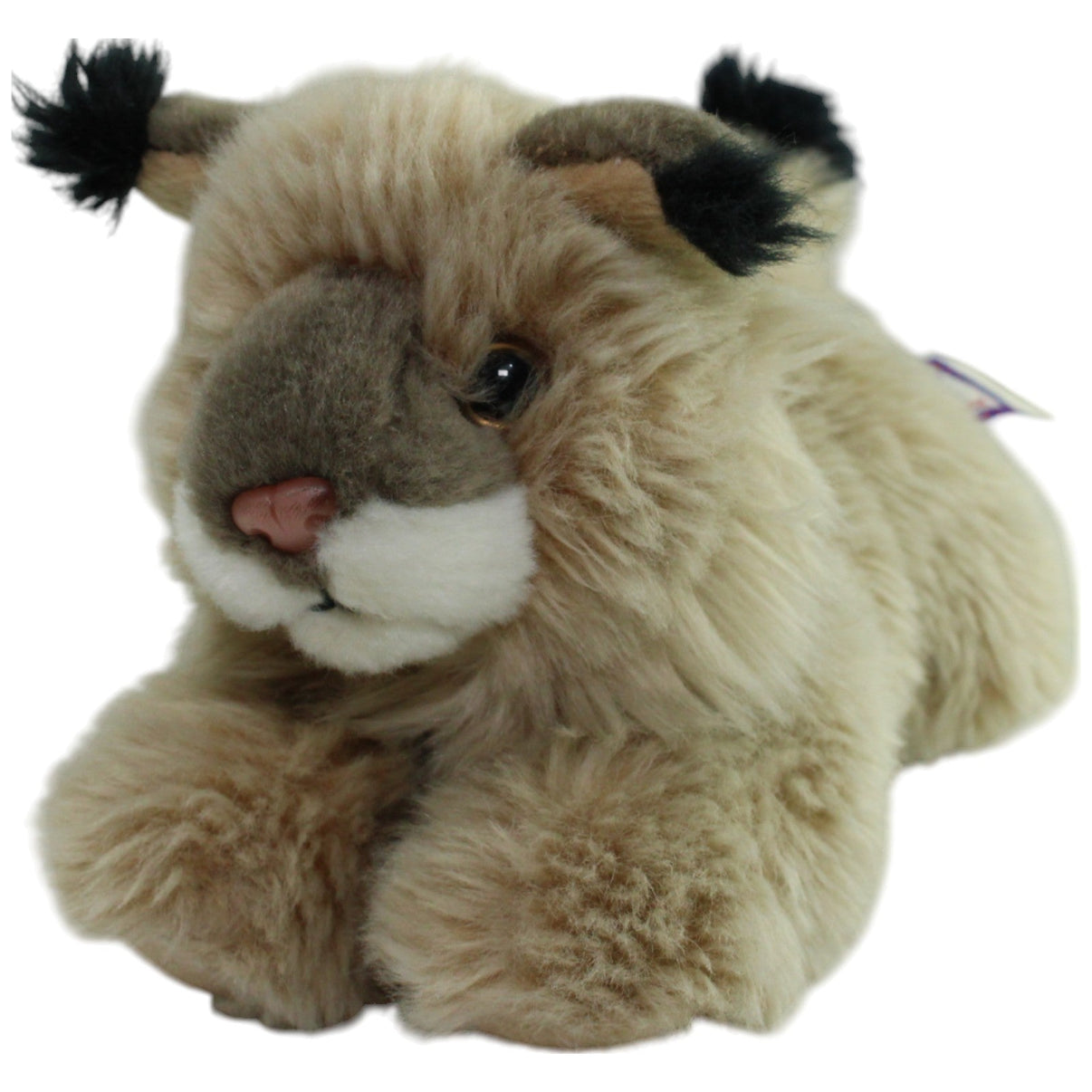 123000015661 Kuschelwuschel Luchs, liegend Kuscheltier Kumpel Leo Gebraucht Katze Wildkatze