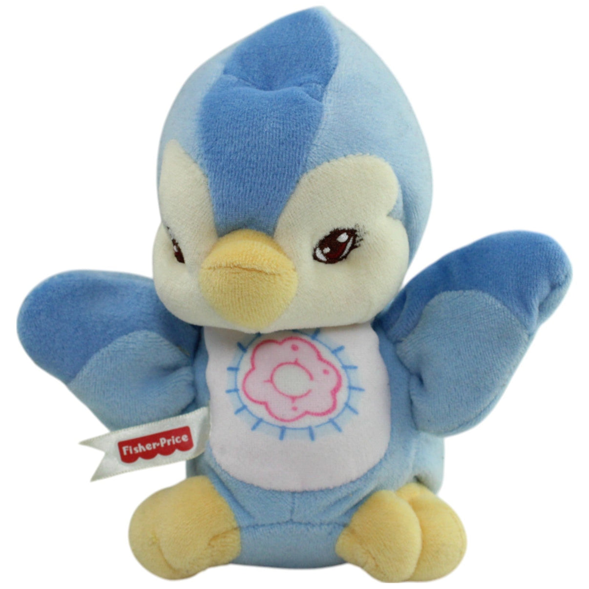 123000016222 Fisher - Price Zwitscher - Vogel, blau Kuscheltier Kumpel Leo _Vintage_ Gebraucht Vintage