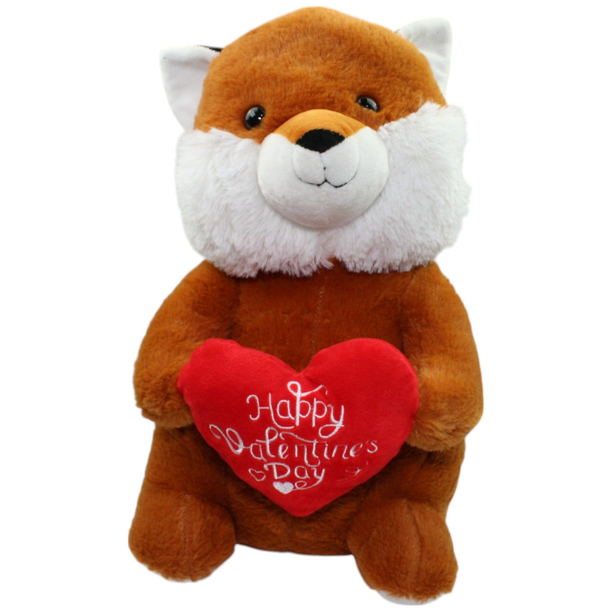 123000016243 Woolworth Woolies, XL Fuchs mit Herz "Happy Valentines Day" Kuscheltier Kumpel Leo Gebraucht