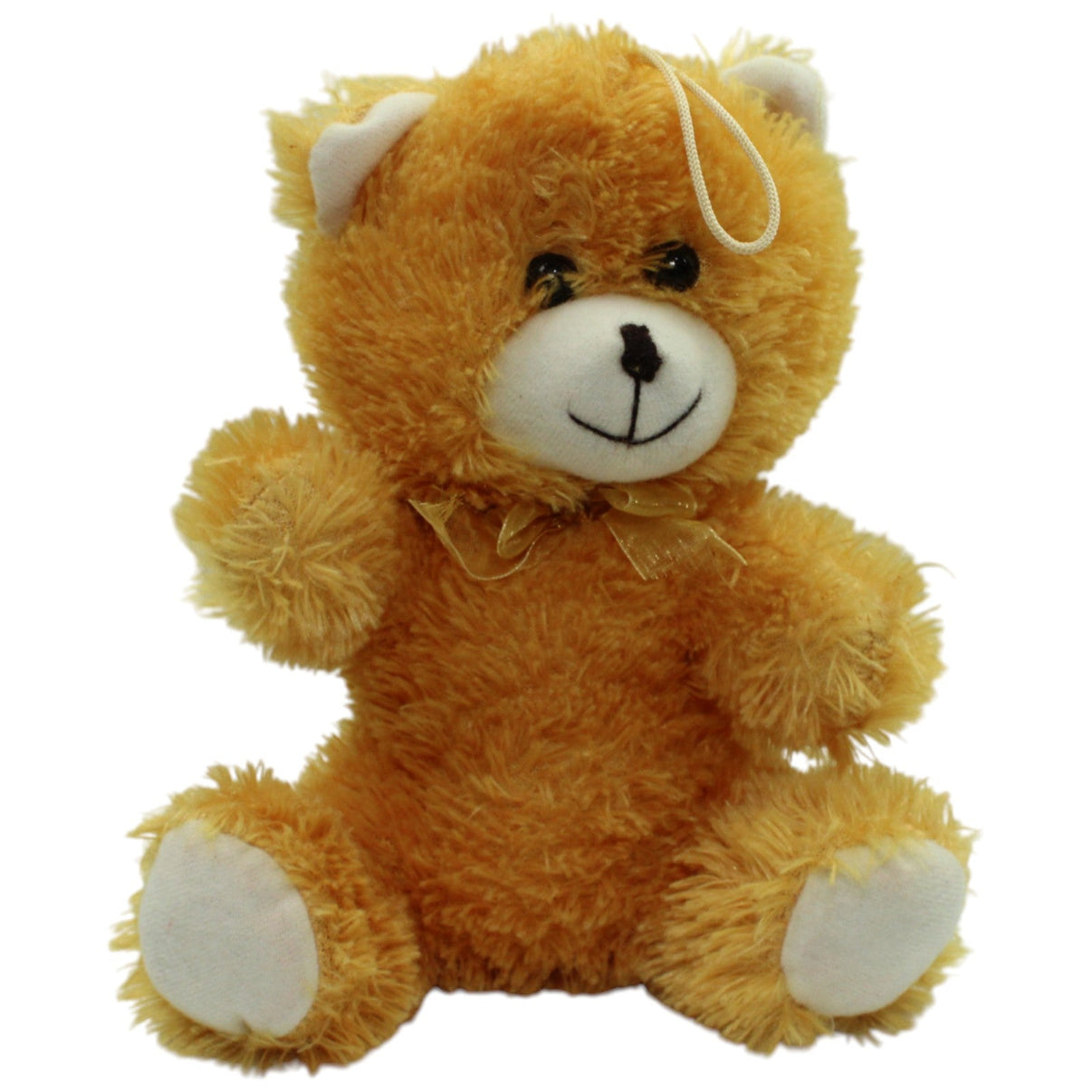 123000016372 Krüger & Gregoriades Gelber zotteliger Teddy, sitzend Kuscheltier Kumpel Leo Gebraucht Teddy Teddybär