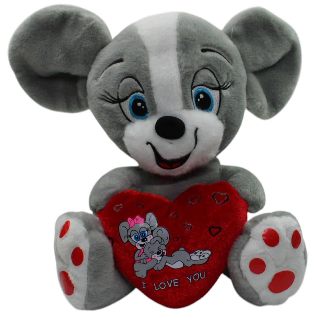 123000016375 Landahl & Baumann Maus mit Herz "I Love You" Kuscheltier Kumpel Leo Gebraucht