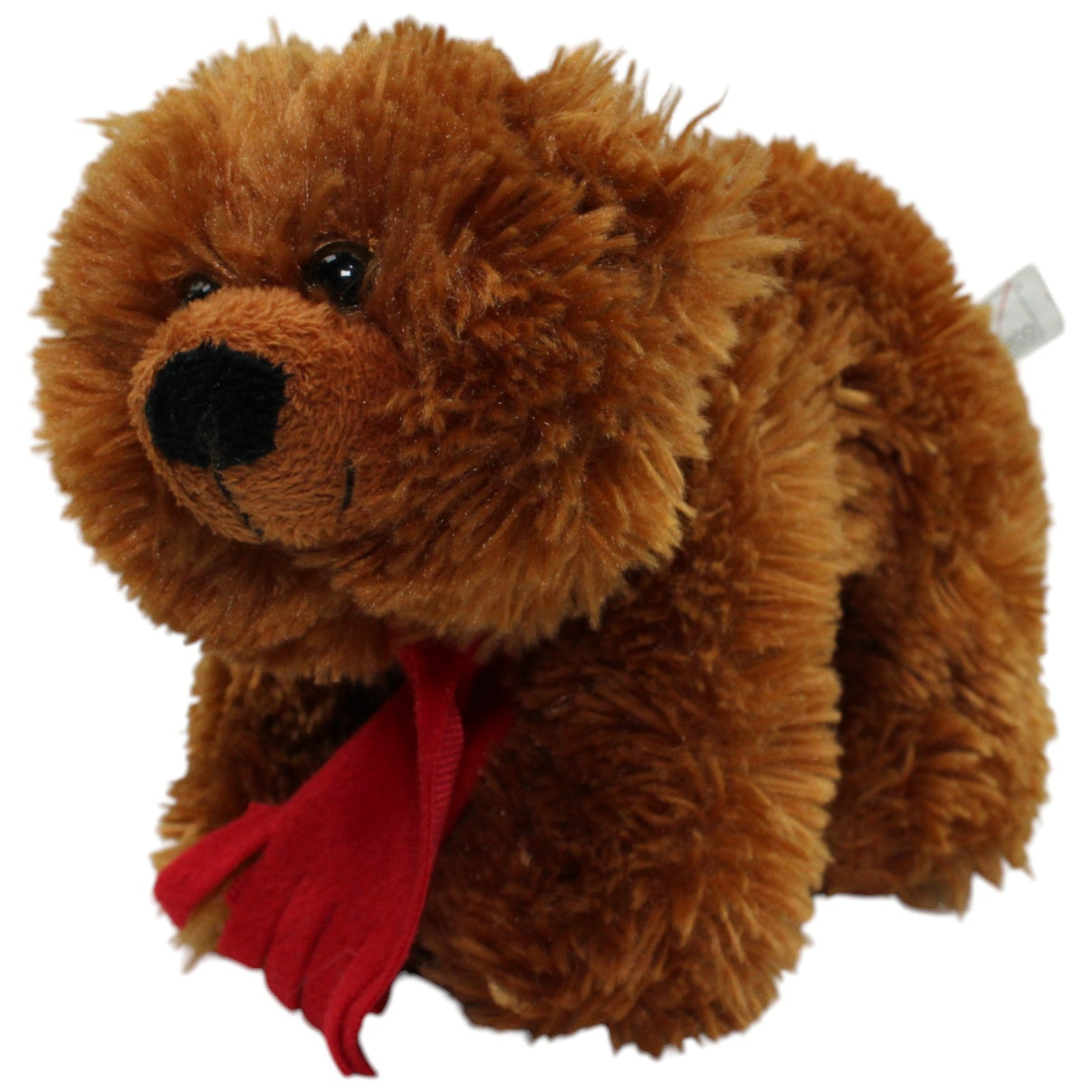 123000016394 KANGaROO Zottel - Bär mit rotem Schal Kuscheltier Kumpel Leo Gebraucht