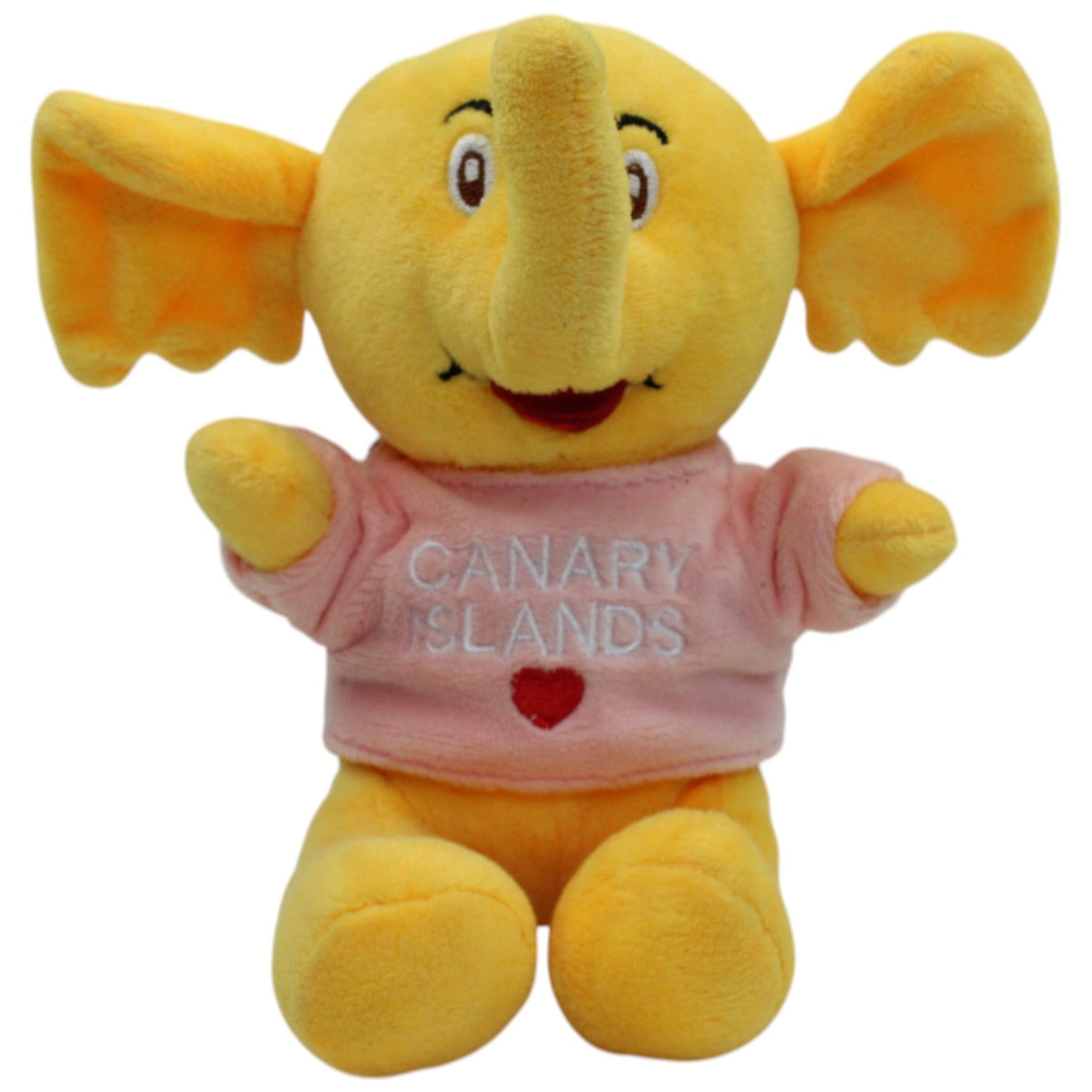 123000016401 DASASIA Gelber Elefant mit rosa Shirt "CANARY ISLANDS ❤" Kuscheltier Kumpel Leo Gebraucht