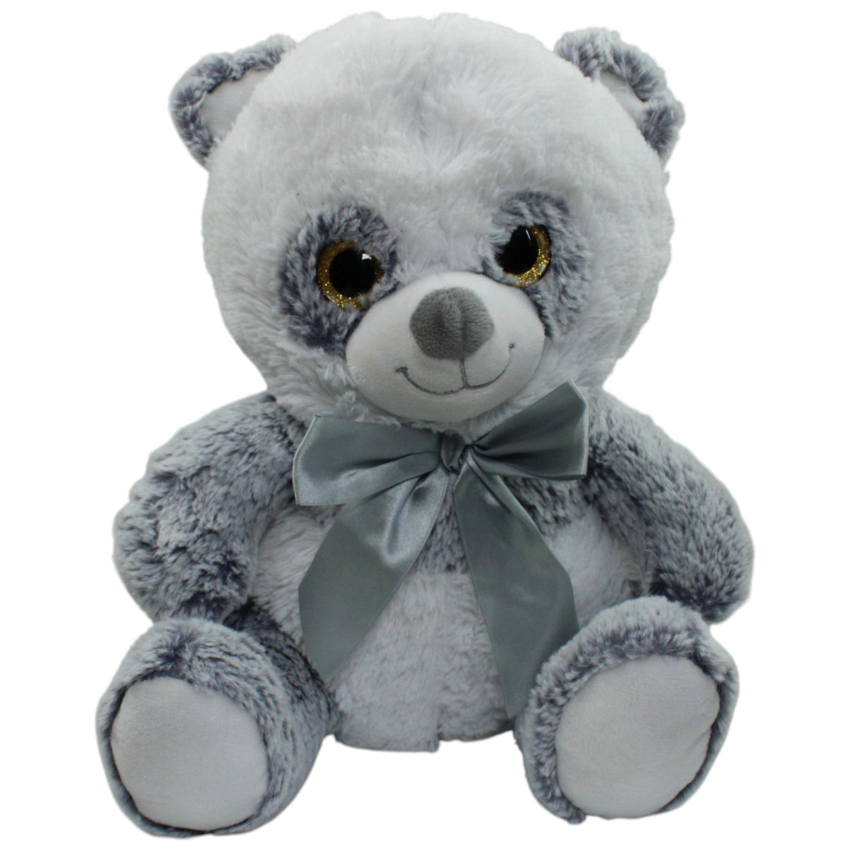 123000016406 FLOTI Flos Toys, großer grauer Panda mit Schleife Kuscheltier Kumpel Leo Gebraucht