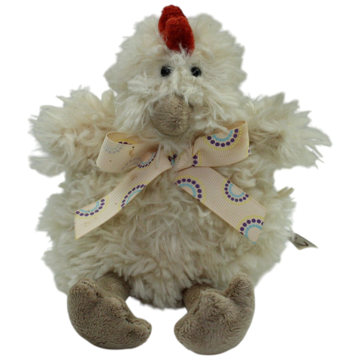 123000016411 Morgenroth Hübsches zotteliges Huhn mit Schleife Kuscheltier Kumpel Leo Gebraucht