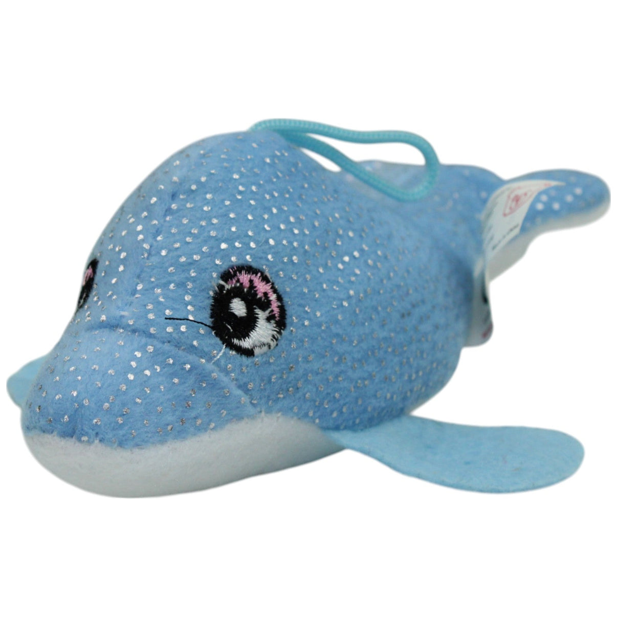 123000016419 Landahl & Baumann Blauer Delfin mit Glitzer - Punkten Kuscheltier Kumpel Leo Gebraucht