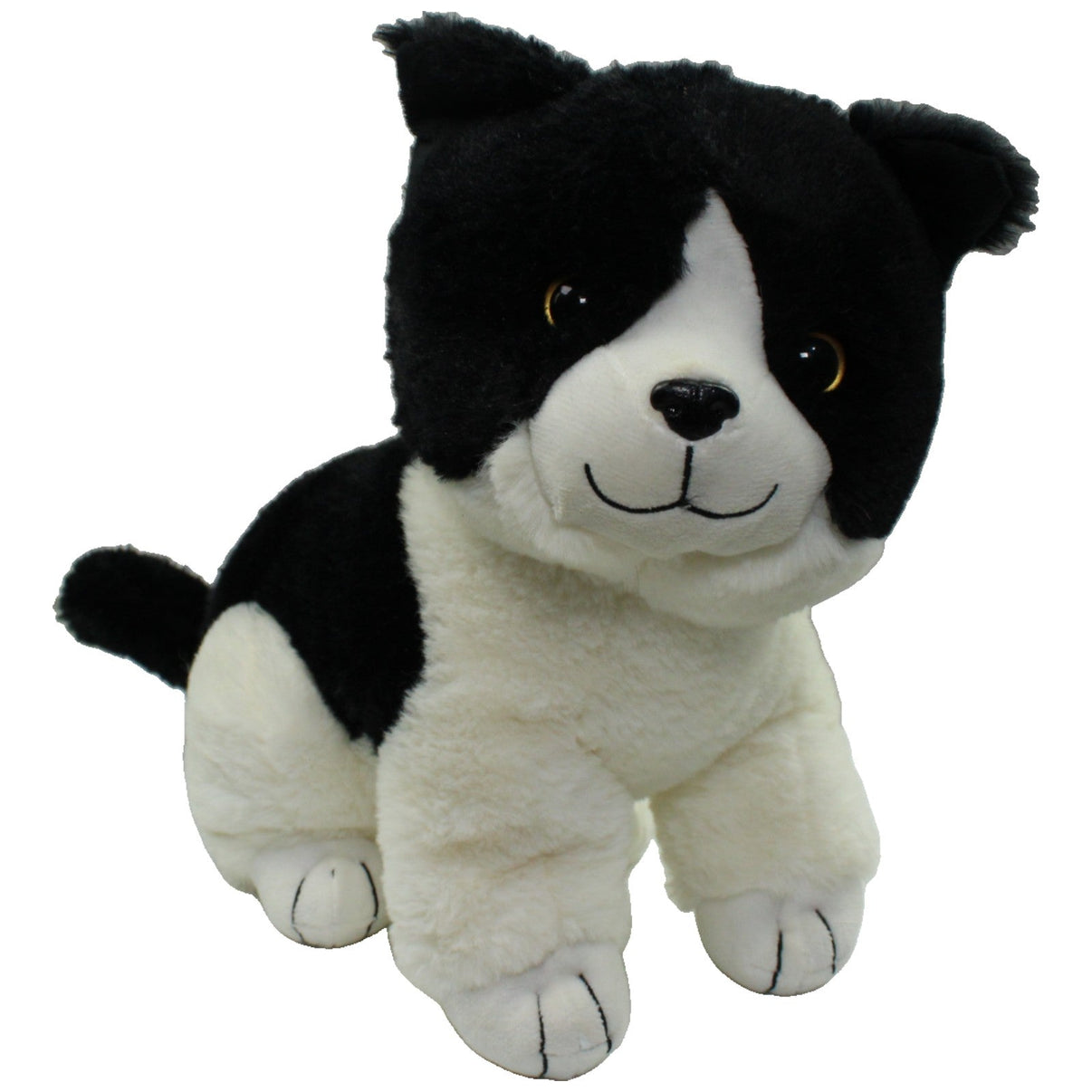 123000016503 Sunkid Superweiche große Katze, schwarz - weiß Kuscheltier Kumpel Leo Gebraucht