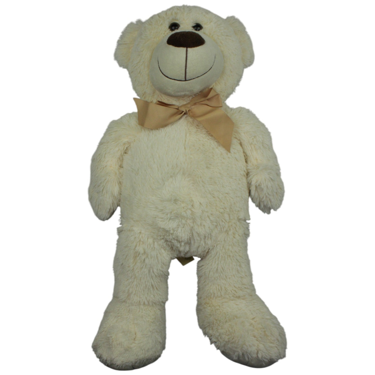 123000016525 SMYK Schöner weißer XL Teddybär mit Schleife Kuscheltier Kumpel Leo Gebraucht Teddy Teddybär
