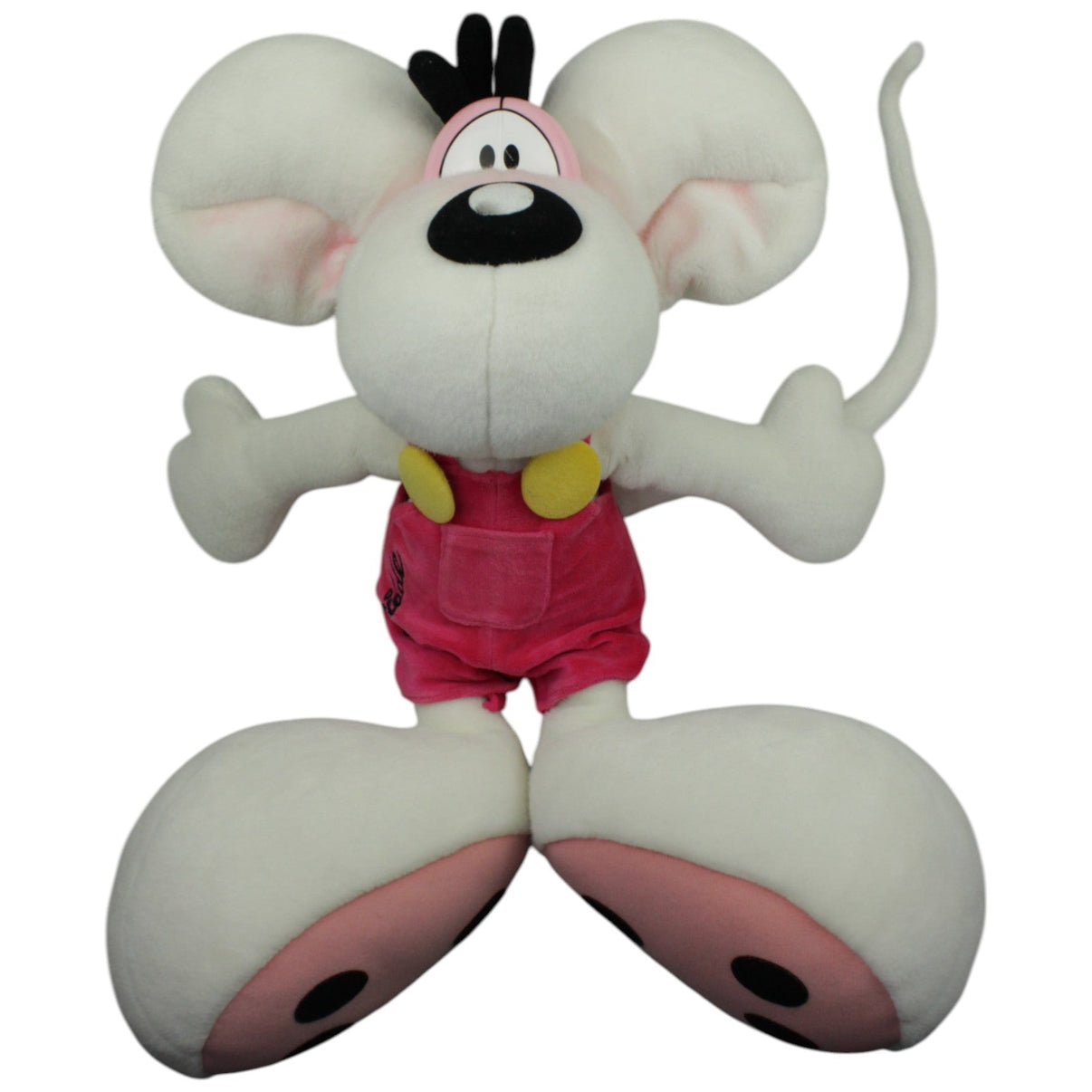 123000016527 Depesche XL Diddl Maus mit pinker Latzhose Kuscheltier Kumpel Leo _Vintage_ Diddl Gebraucht