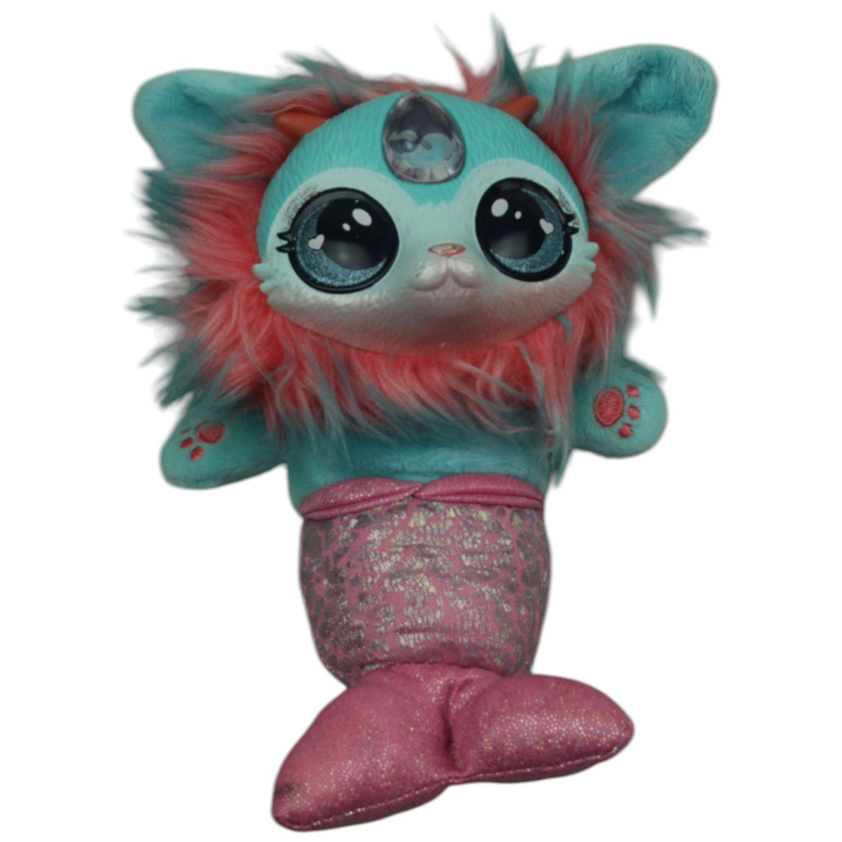 123000016558 Moose Toys Magic Mixies, Meerjungfrau - Katze aus Magicolor Elemental Zauberkessel - Water Kuscheltier Kumpel Leo Gebraucht
