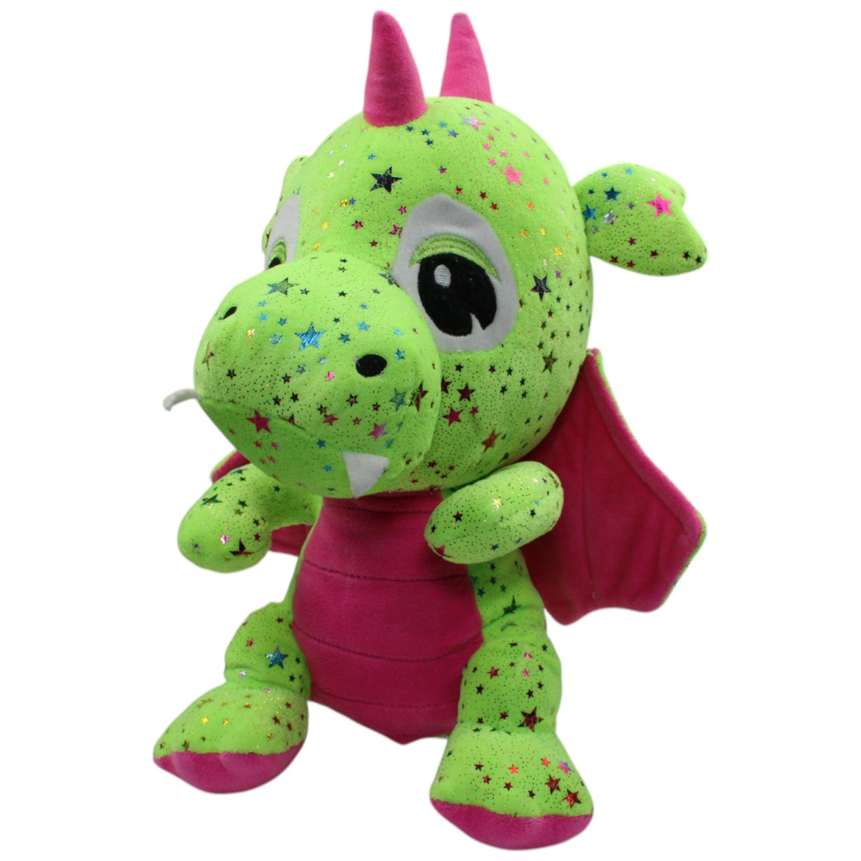 123000016598 FLOTI Flos Toys, großer grüner Drache mit Glitzersternen Kuscheltier Kumpel Leo Gebraucht Märchen
