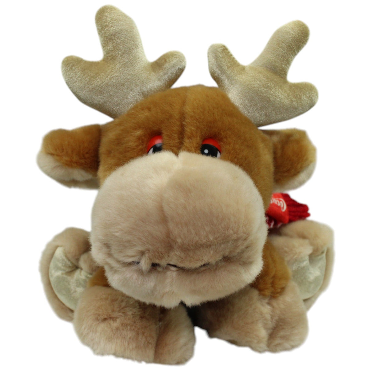 123000016606 hermey Sitzender Elch mit Coca Cola - Schal Kuscheltier Kumpel Leo Gebraucht Weihnachten